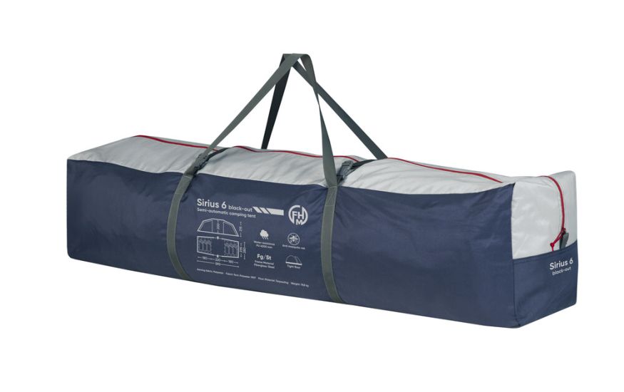 Полуавтоматическая кемпинговая палатка Sirius 6 black-out