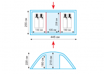 Палатка Eagle 4 v2, зеленый, Tramp