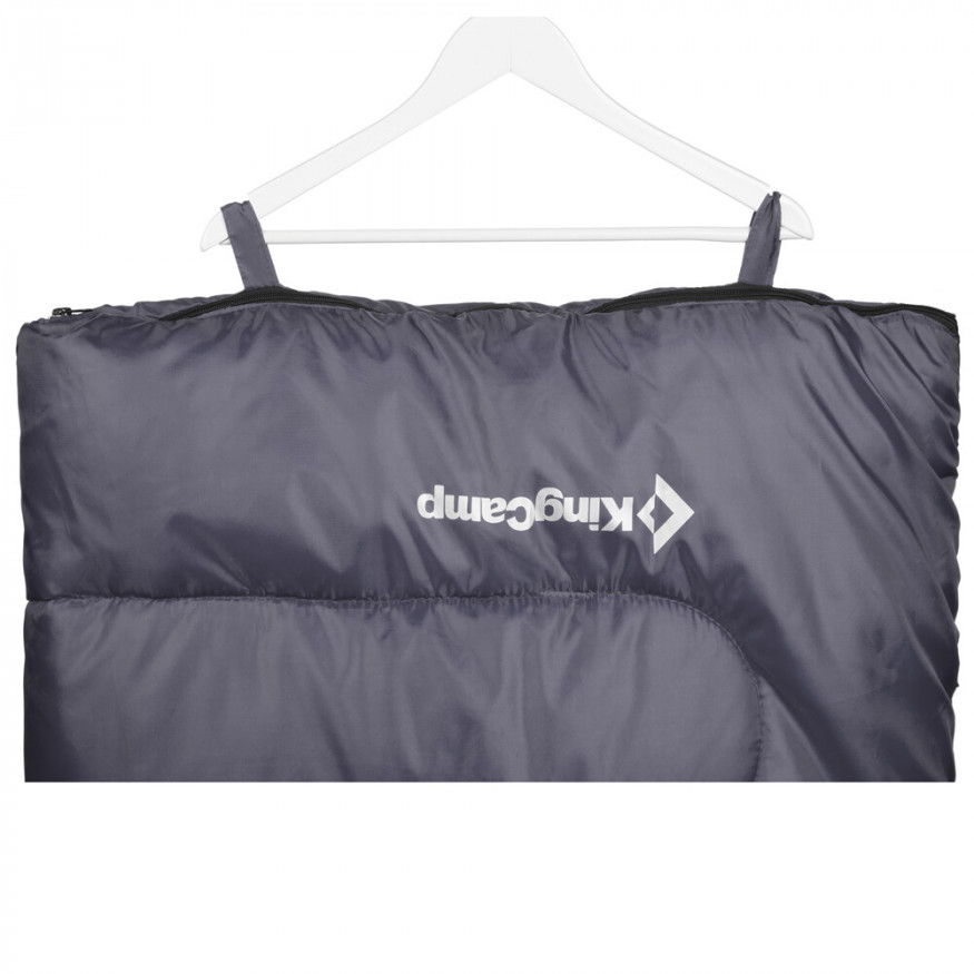 Спальный мешок Oxygen +8С серый, правый King Camp