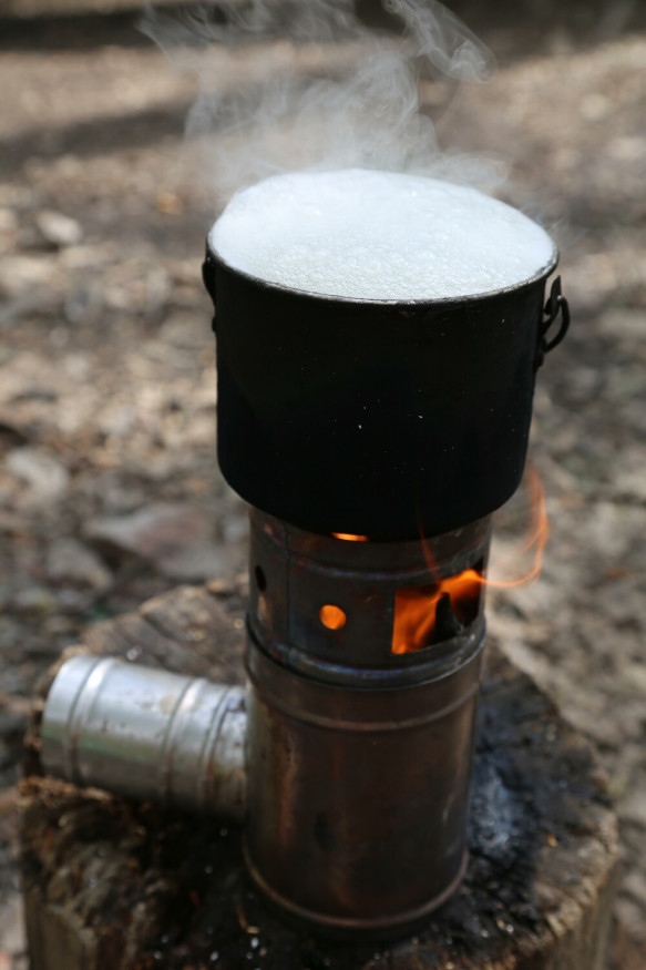 Турбопечка щепочница Век d 108 мм титан