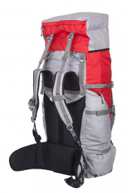 Рюкзак туристический Хальмер 2, с латами, красно-серый, 65 л, ТАЙФ