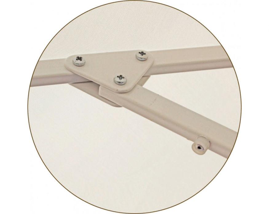 Зонт квадратный 2.5 х 2.5 м (8 спиц) сталь цинк, с воланом