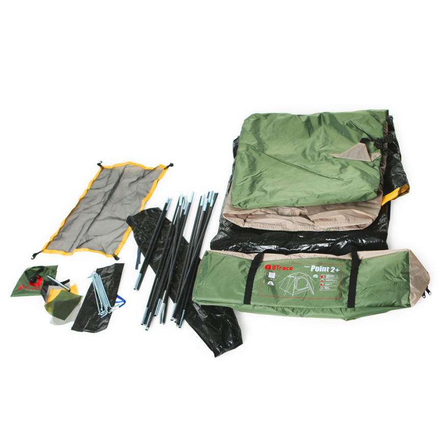 Палатка Btrace &amp;quot;Point 2+&amp;quot; зеленый/бежевый 
