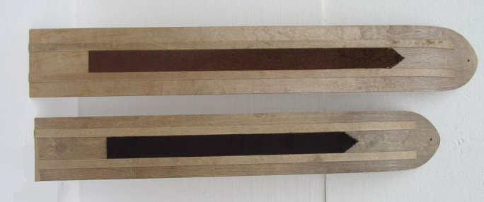 Лыжи Зима (береза, осина 180мм), длина 150 см, с камусом 70 мм